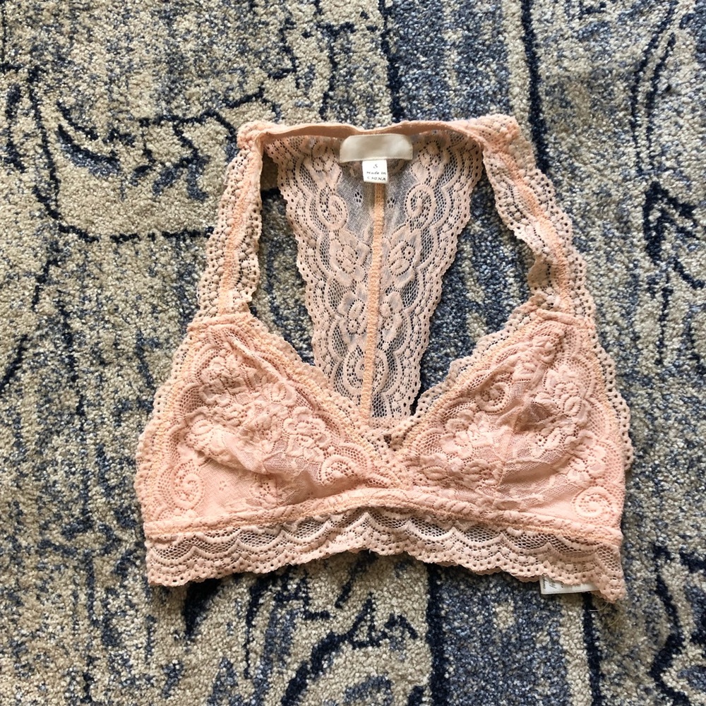 Lacey Peachy Cream Bralette